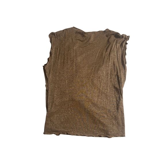 Vintage One West Brown Gold Top Large - Picture 2 of 8